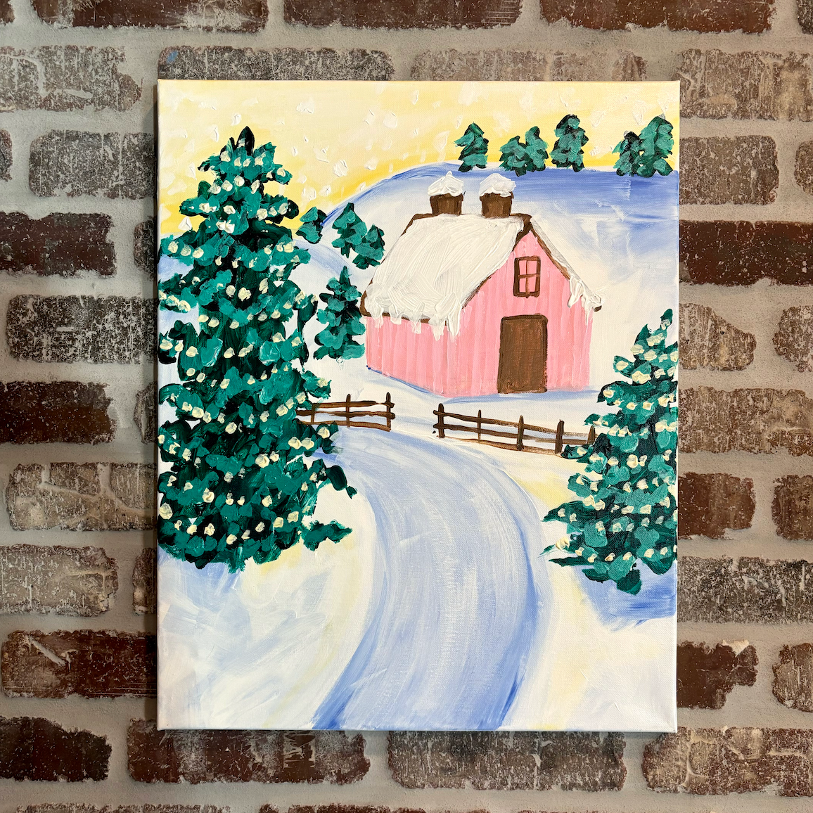 Winter Barn Canvas Class - Saturday, December 13th - 3:30-5:30PM