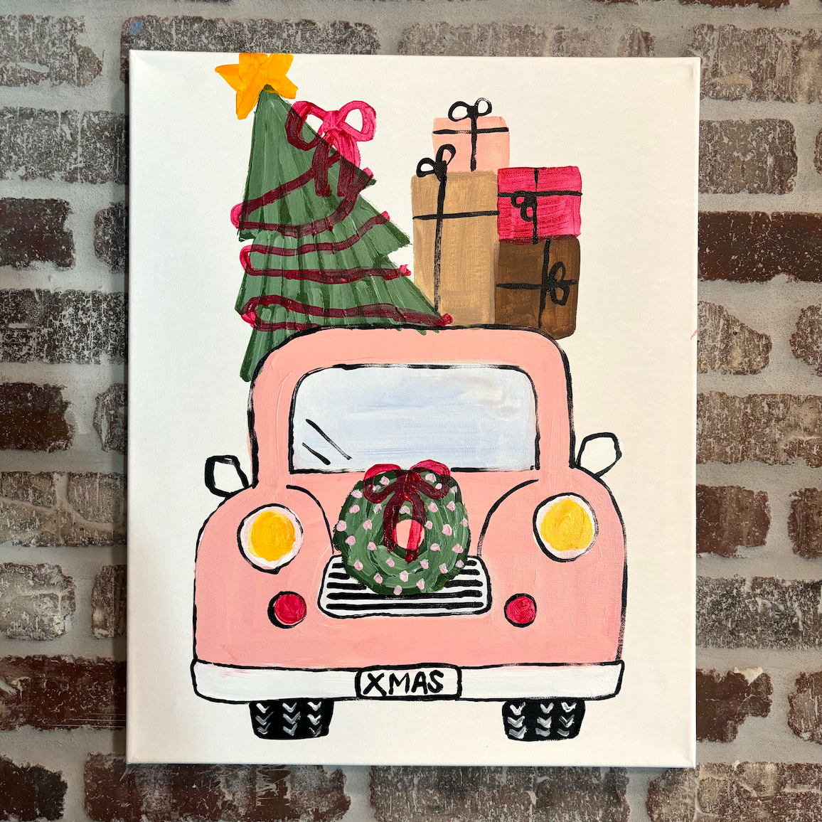 Christmas Car Canvas Class - Saturday, December 6th - 6-8PM