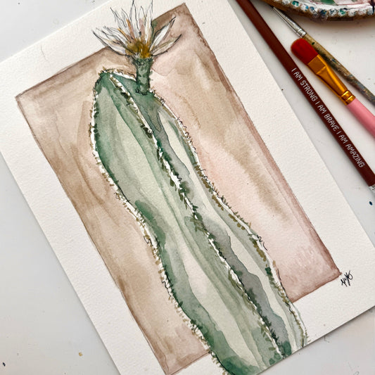 Cactus Watercolor Class - Saturday, August 29th - 11AM -1 PM